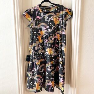 Nooworks Large Frida Better Days Black and Pink Dress